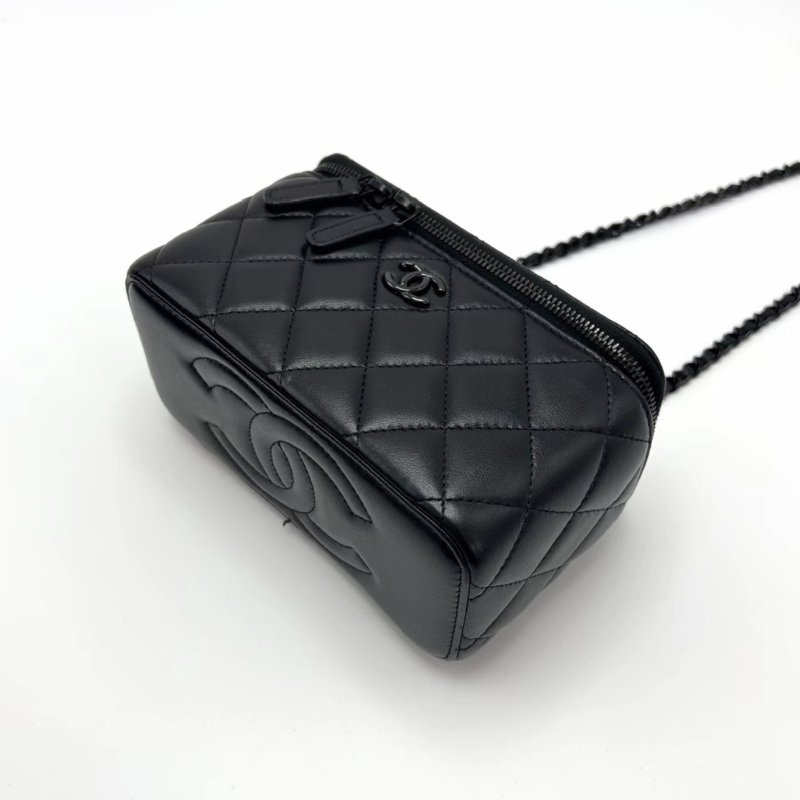 CHANEL24B soblack手柄化妝盒子包16*10*8 98新配件塵袋購證-2