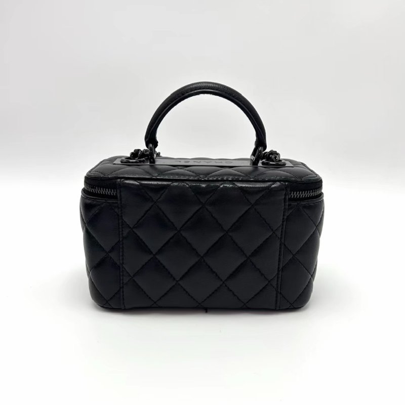 CHANEL24B soblack手柄化妝盒子包16*10*8 98新配件塵袋購證-4