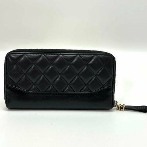 CHANEL黑色流浪錢包19*10.5*2.5 98新配件塵袋