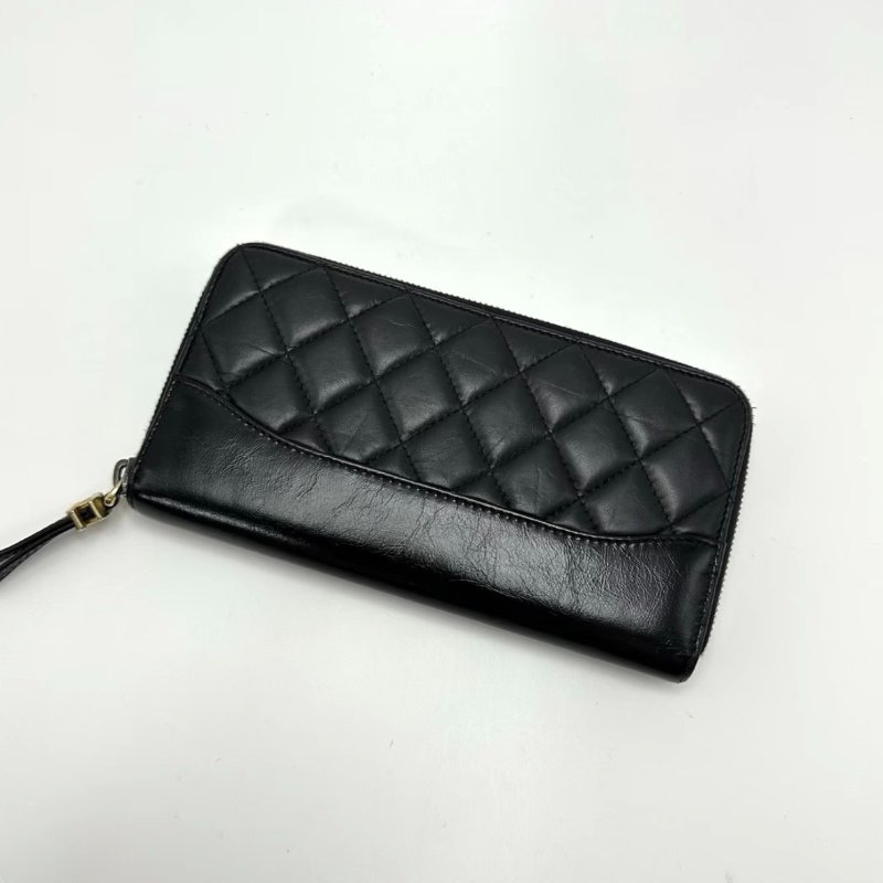 CHANEL黑色流浪錢包19*10.5*2.5 98新配件塵袋-2