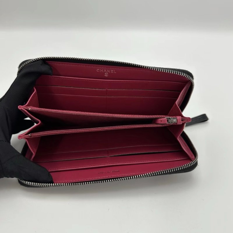 CHANEL黑色流浪錢包19*10.5*2.5 98新配件塵袋-4