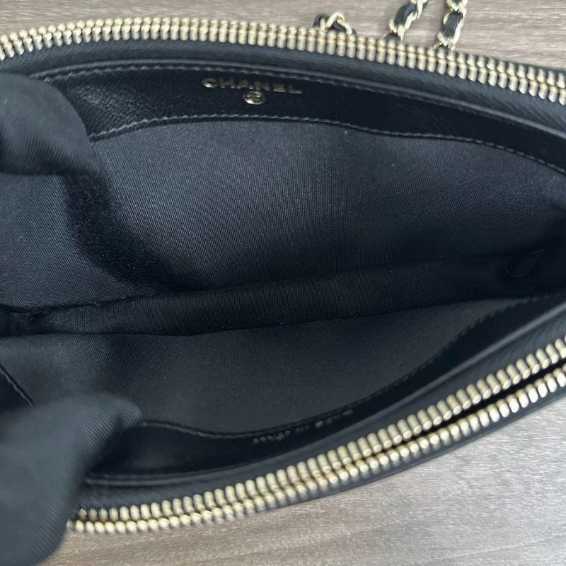 CHANEL黑色卯釘woc鏈條包18*9*3.5 98新配件塵袋-4