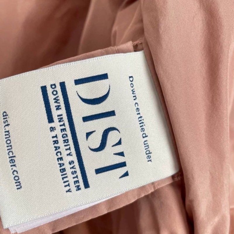 Moncler奶茶粉荷葉邊連帽羽絨服馬甲 全新-4