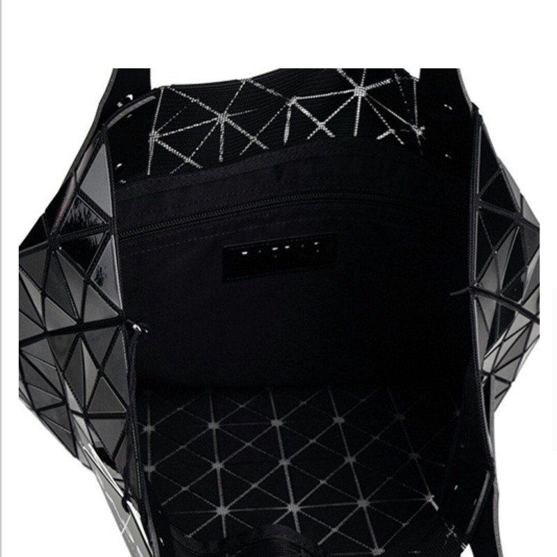 日本帶回 bao bao透光幾何方格10x10肩背包(黑) 日本製 全新現貨-3