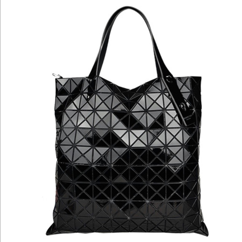 日本帶回 bao bao透光幾何方格10x10肩背包(黑) 日本製 全新現貨-4