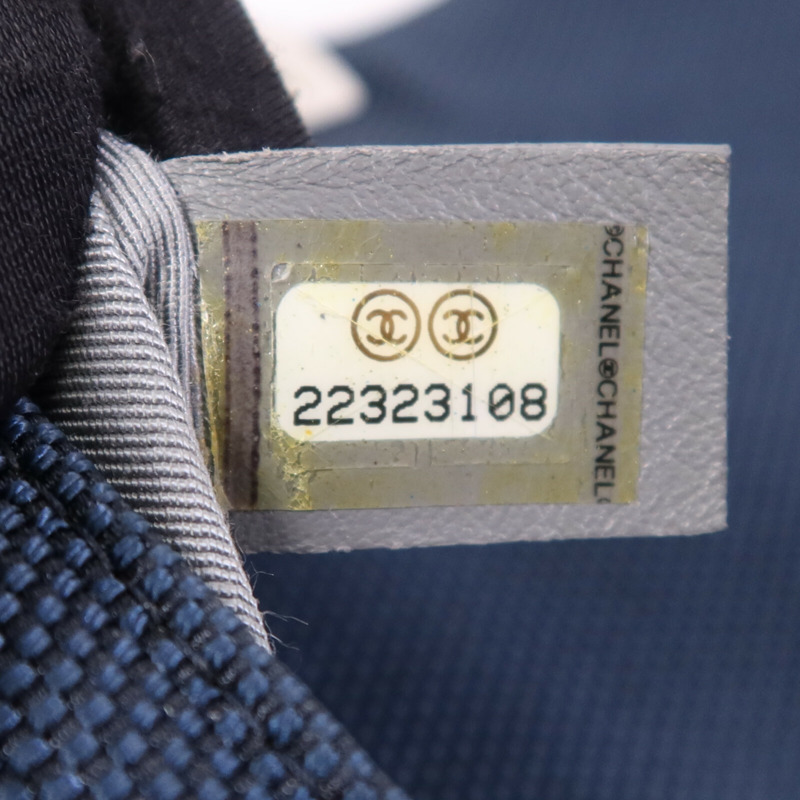 CHANEL 帆布Boy 25銀扣鏈帶肩背袋-13