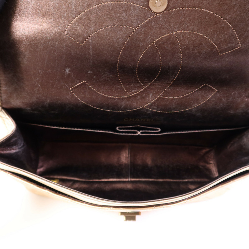 CHANEL 牛皮皮革2.55金扣鏈帶肩背袋-13