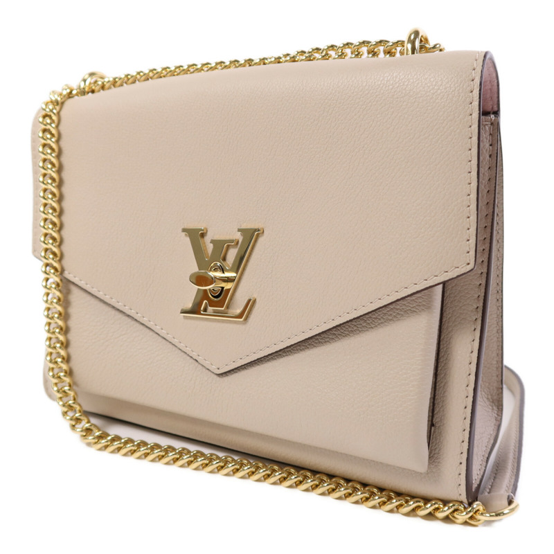LOUIS VUITTON 牛皮皮革Mylockme金扣鏈帶肩背袋-2