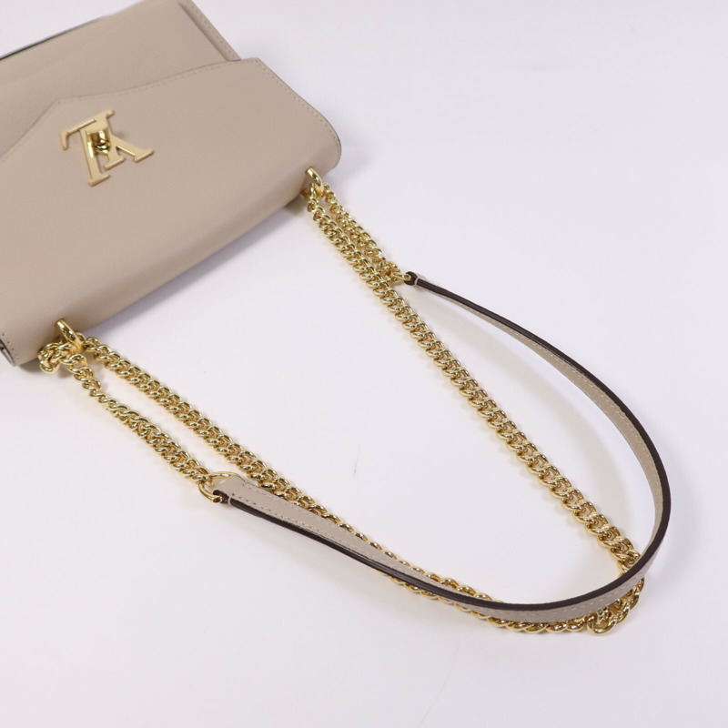 LOUIS VUITTON 牛皮皮革Mylockme金扣鏈帶肩背袋-8