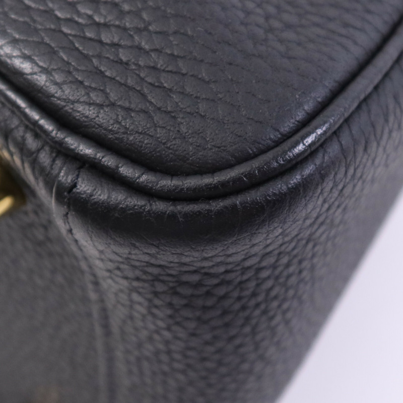 HERMES Clemence皮革Lindy 26金扣手挽肩背兩用袋Noir-6