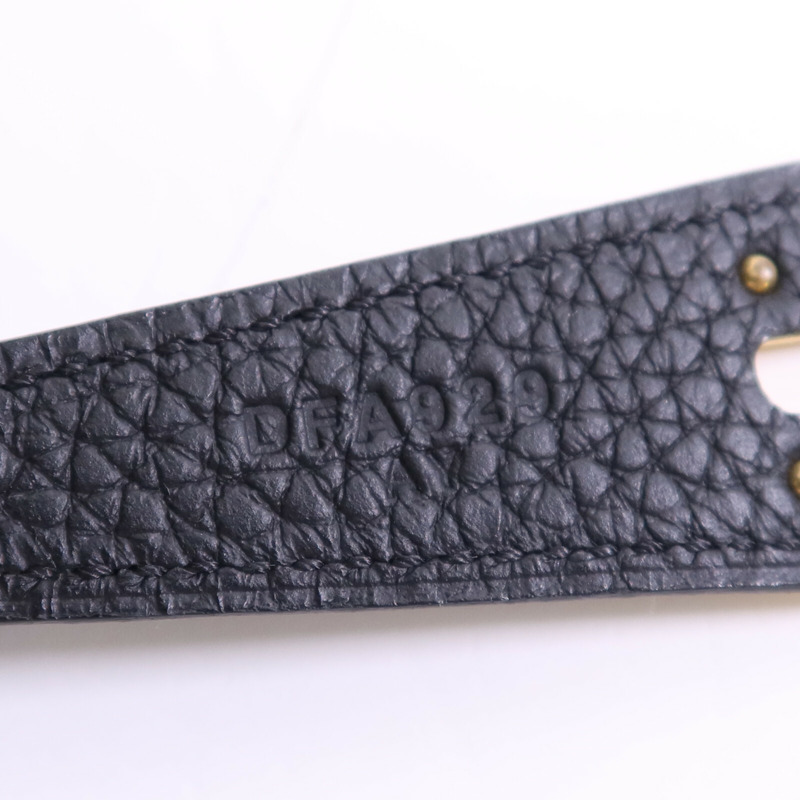 HERMES Clemence皮革Lindy 26金扣手挽肩背兩用袋Noir-13