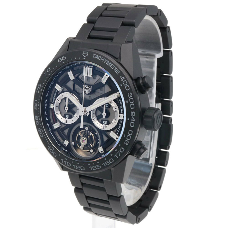TAG Heuer 豪雅卡萊拉 Calibre 02T 腕錶，陶瓷 CAR5A90，自動上鍊，已翻新，男士計時碼錶，陀飛輪-2