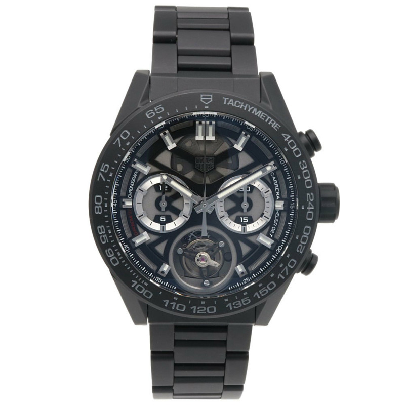 TAG Heuer 豪雅卡萊拉 Calibre 02T 腕錶，陶瓷 CAR5A90，自動上鍊，已翻新，男士計時碼錶，陀飛輪-7