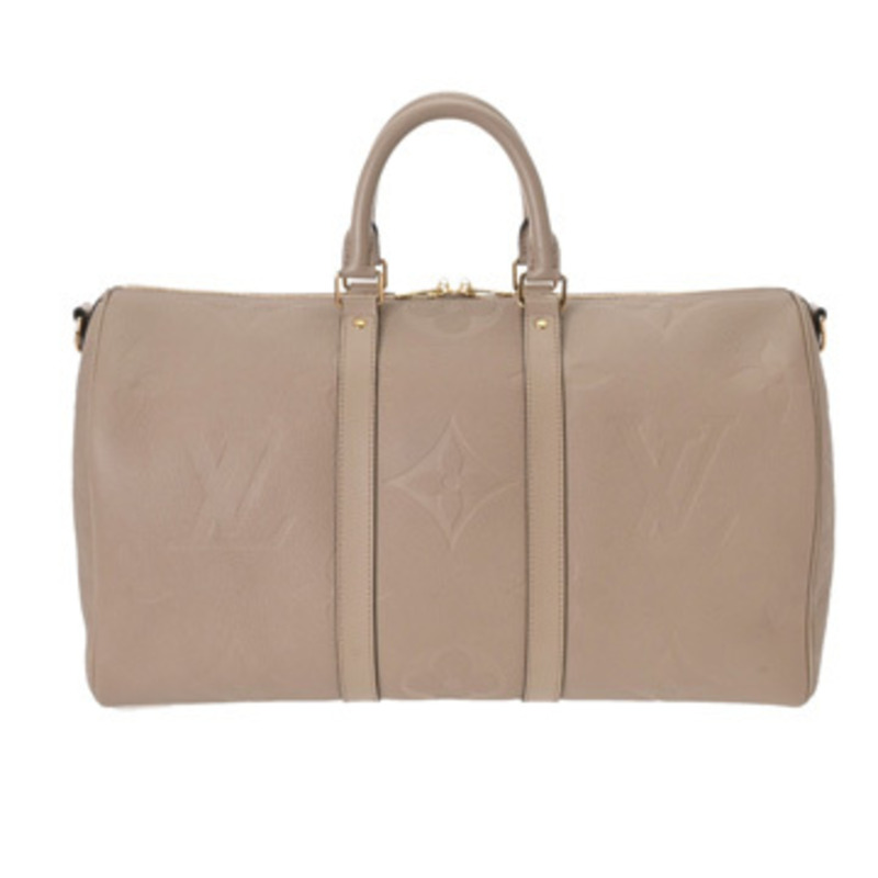 路易威登 Monogram Keepall Bandouliere 45 兩用 Tourterelle M41418 男女通用帆布波士頓包，A級，二手，Ginzo-0