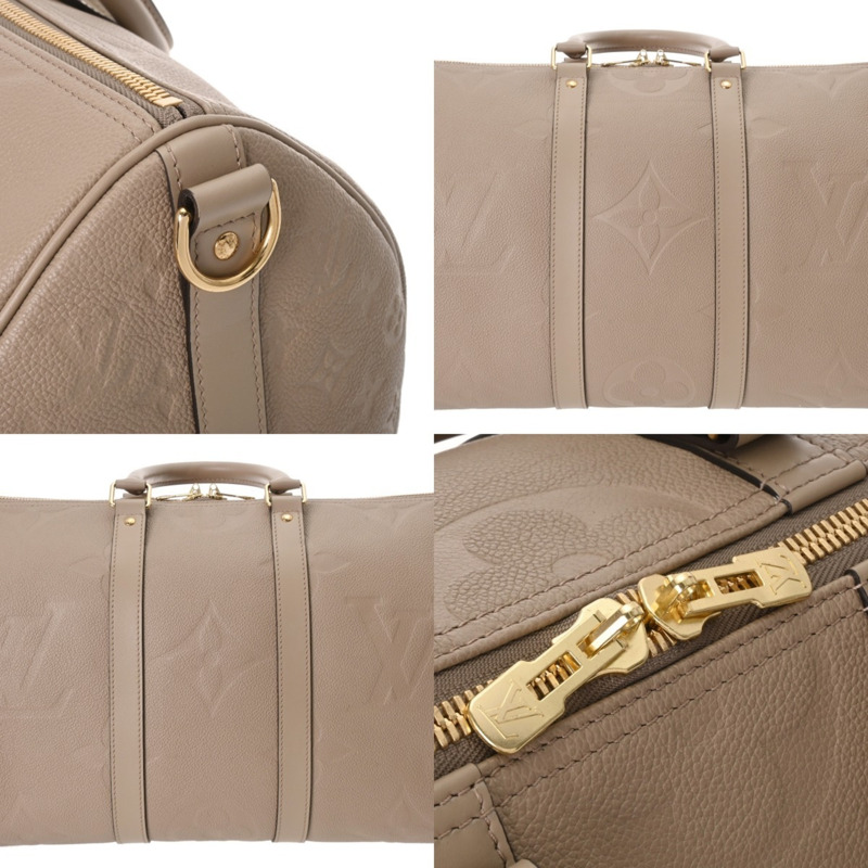 路易威登 Monogram Keepall Bandouliere 45 兩用 Tourterelle M41418 男女通用帆布波士頓包，A級，二手，Ginzo-8