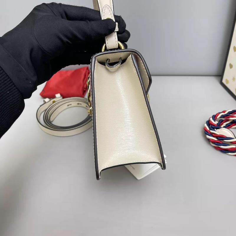 Gucci古馳Sylvie白色牛皮愛心限量款塞爾維亞-1