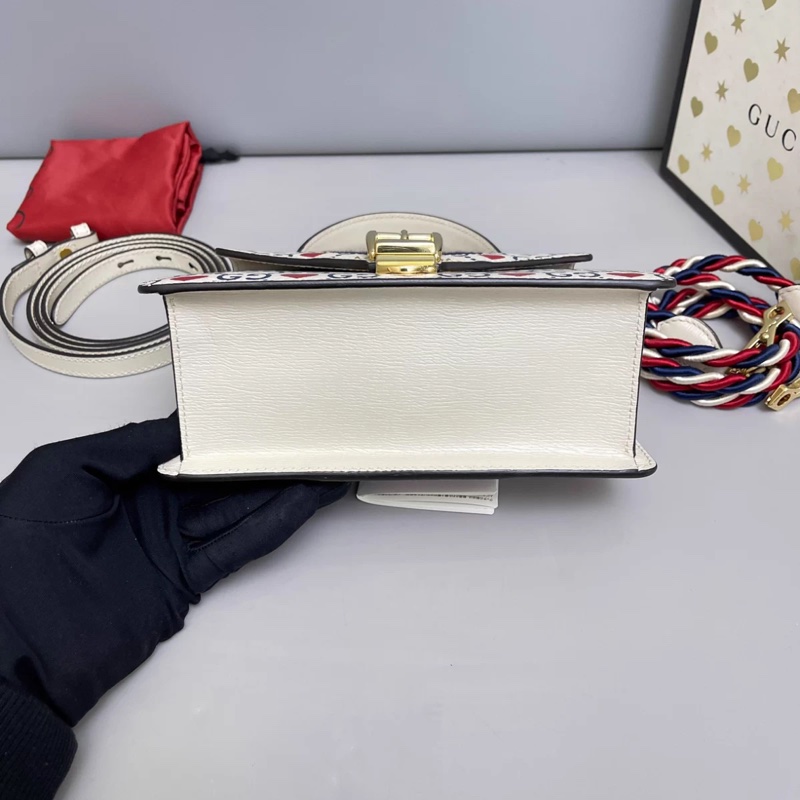 Gucci古馳Sylvie白色牛皮愛心限量款塞爾維亞-2