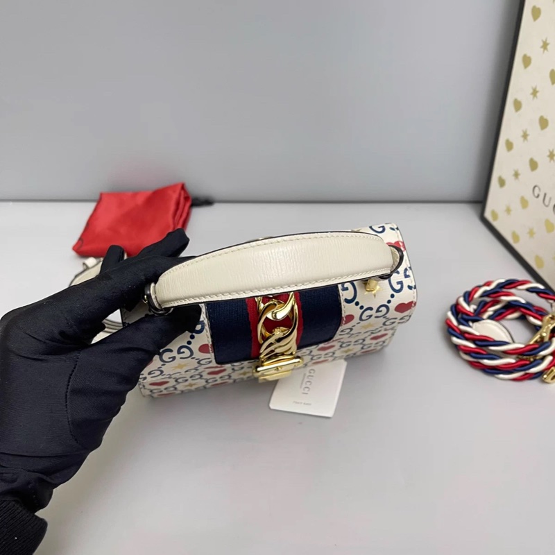 Gucci古馳Sylvie白色牛皮愛心限量款塞爾維亞-3