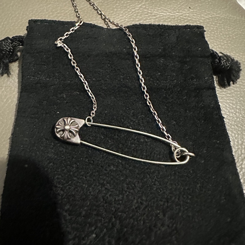 克羅心 Chrome hearts 別針 迴紋針 大號 稀少單品 可當項鍊搭配-0