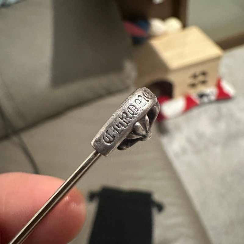 克羅心 Chrome hearts 別針 迴紋針 大號 稀少單品 可當項鍊搭配-4