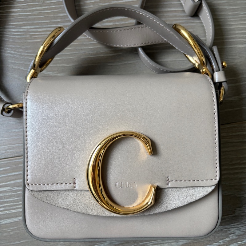 Chloe mini c 肩背斜背手提包 大象灰-5