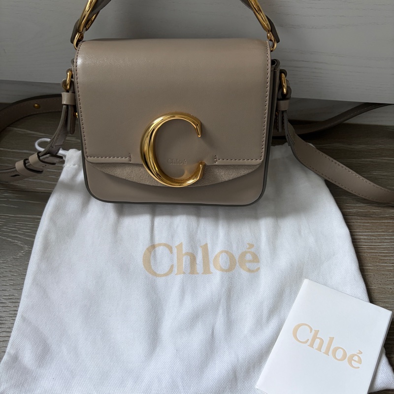 Chloe mini c 肩背斜背手提包 大象灰-23