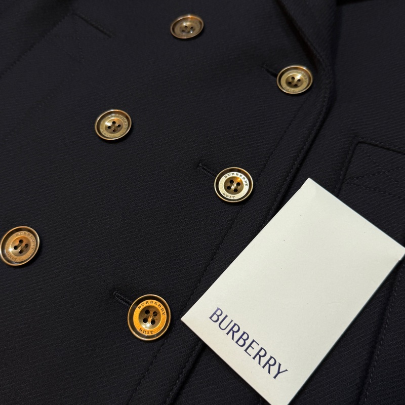 BURBERRY英國BRIT深藍色羊毛外套UK8-4