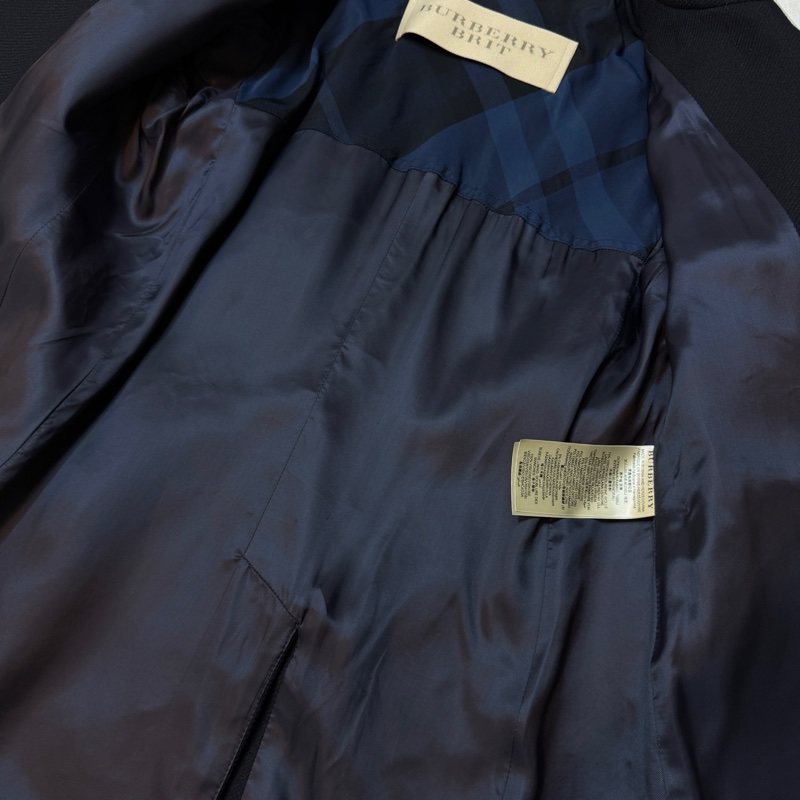 BURBERRY英國BRIT深藍色羊毛外套UK8-8