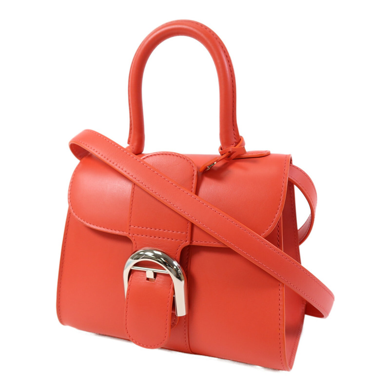 Delvaux 牛皮皮革Brillant Mini銀扣手挽肩背兩用袋-2