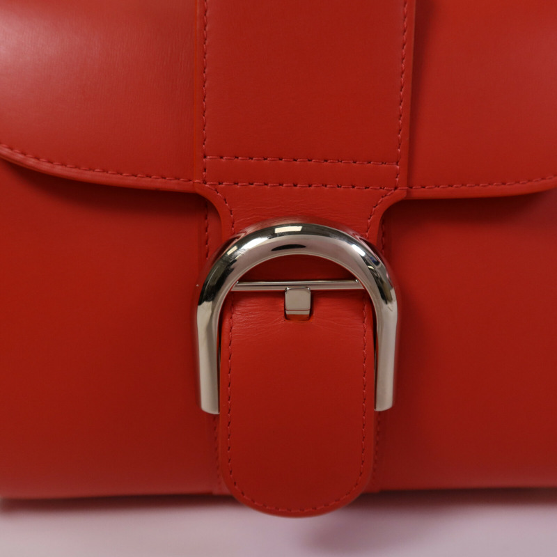 Delvaux 牛皮皮革Brillant Mini銀扣手挽肩背兩用袋-9