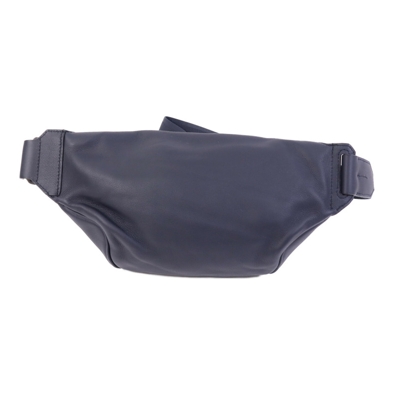 HERMES Swift皮革Cityslide Belt PM銀扣腰包Bleu Indigo/Bleu Electrique-1