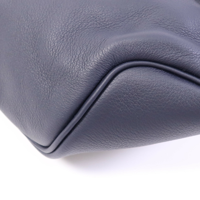 HERMES Swift皮革Cityslide Belt PM銀扣腰包Bleu Indigo/Bleu Electrique-6