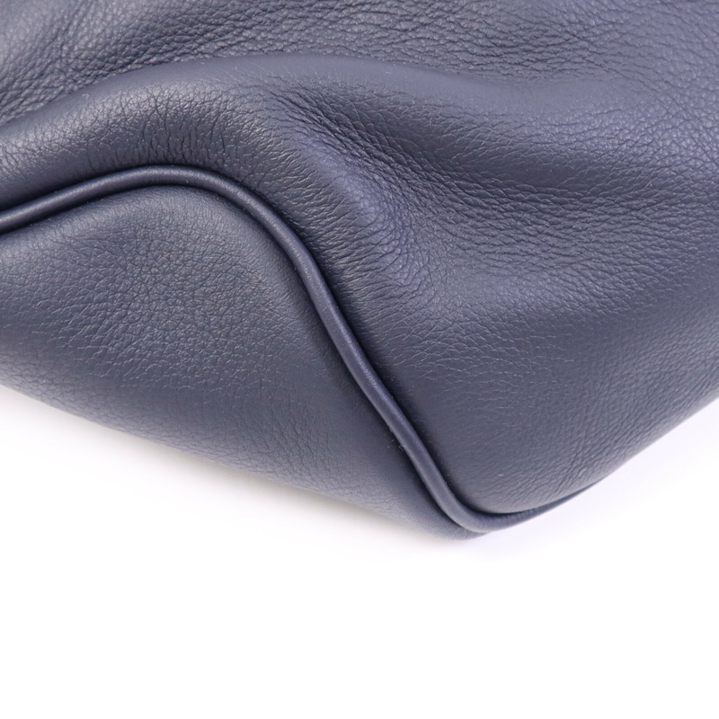 HERMES Swift皮革Cityslide Belt PM銀扣腰包Bleu Indigo/Bleu Electrique-7