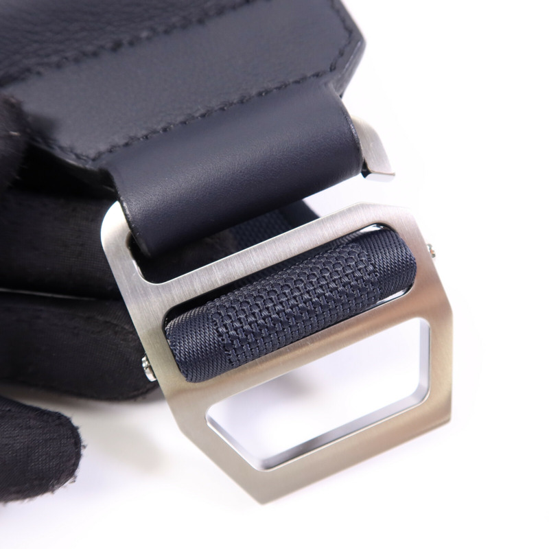 HERMES Swift皮革Cityslide Belt PM銀扣腰包Bleu Indigo/Bleu Electrique-10