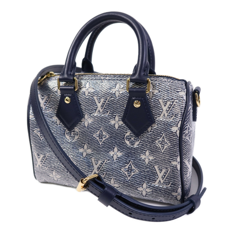 LOUIS VUITTON Monogram Laminated Jacquard Speedy Bandoulière 20金扣手挽肩背兩用袋-2