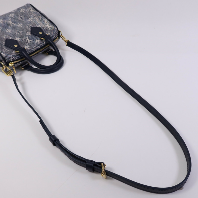 LOUIS VUITTON Monogram Laminated Jacquard Speedy Bandoulière 20金扣手挽肩背兩用袋-8