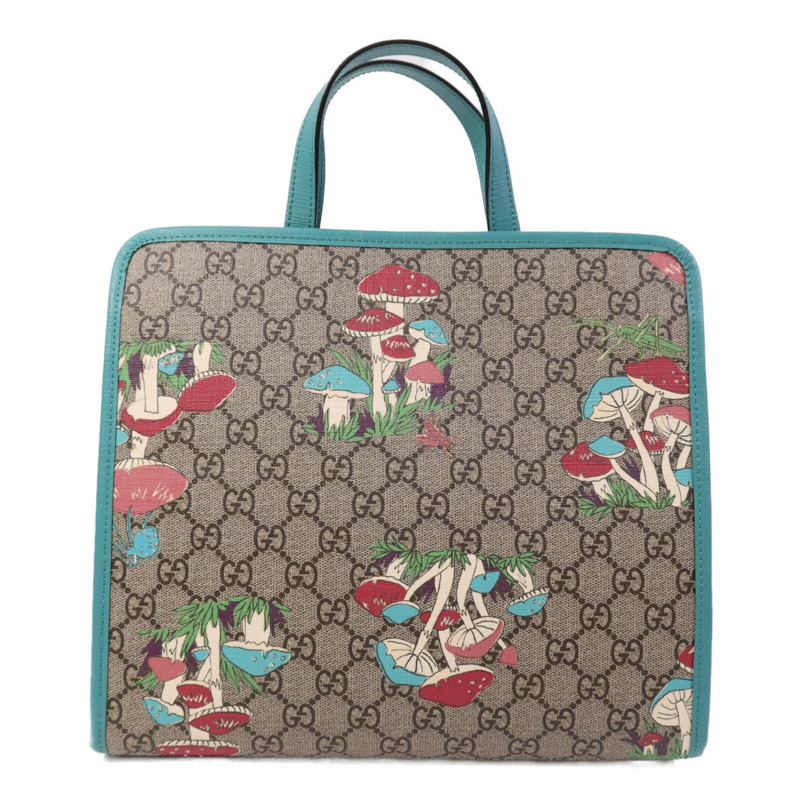 GUCCI 塗層帆布Hand Bag銀扣手挽袋-1