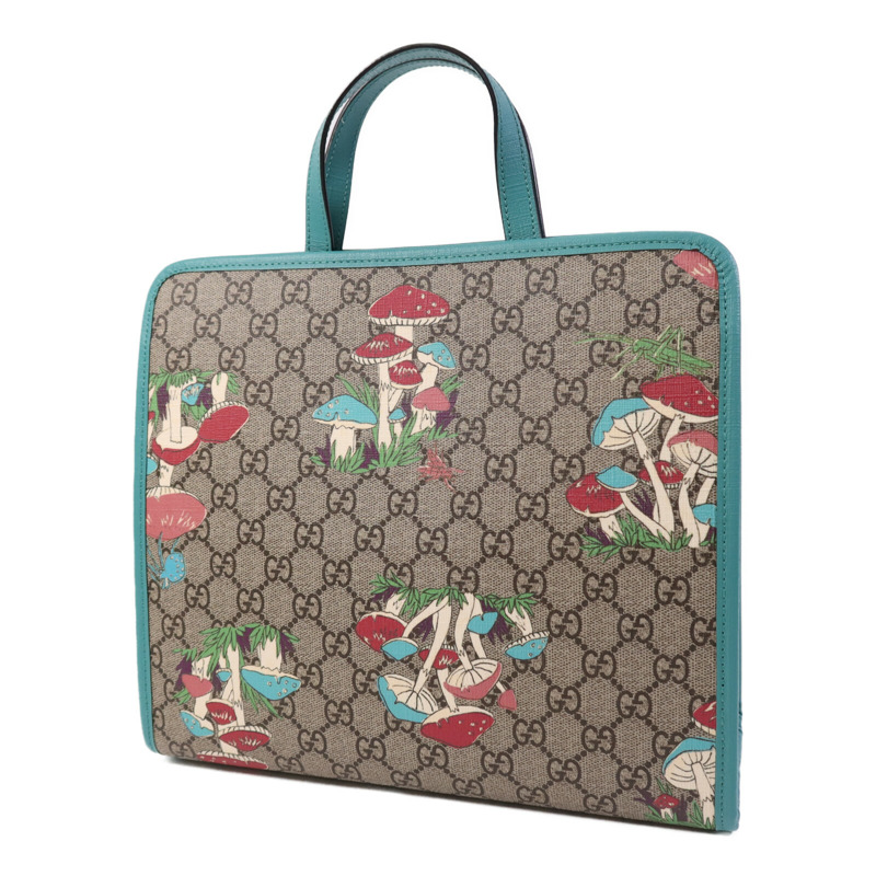 GUCCI 塗層帆布Hand Bag銀扣手挽袋-2