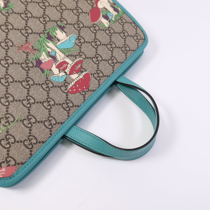 GUCCI 塗層帆布Hand Bag銀扣手挽袋-3