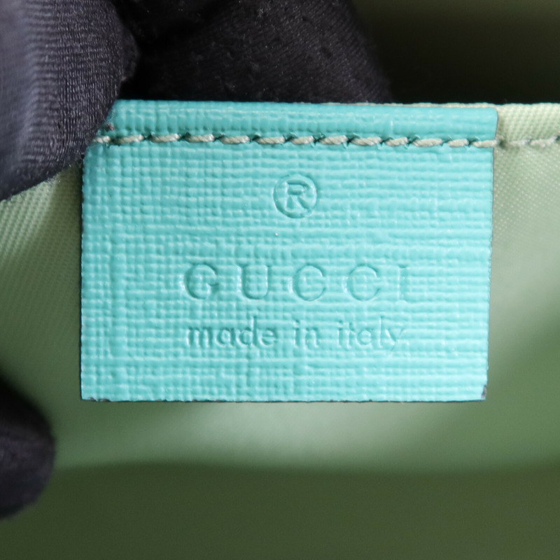 GUCCI 塗層帆布Hand Bag銀扣手挽袋-5