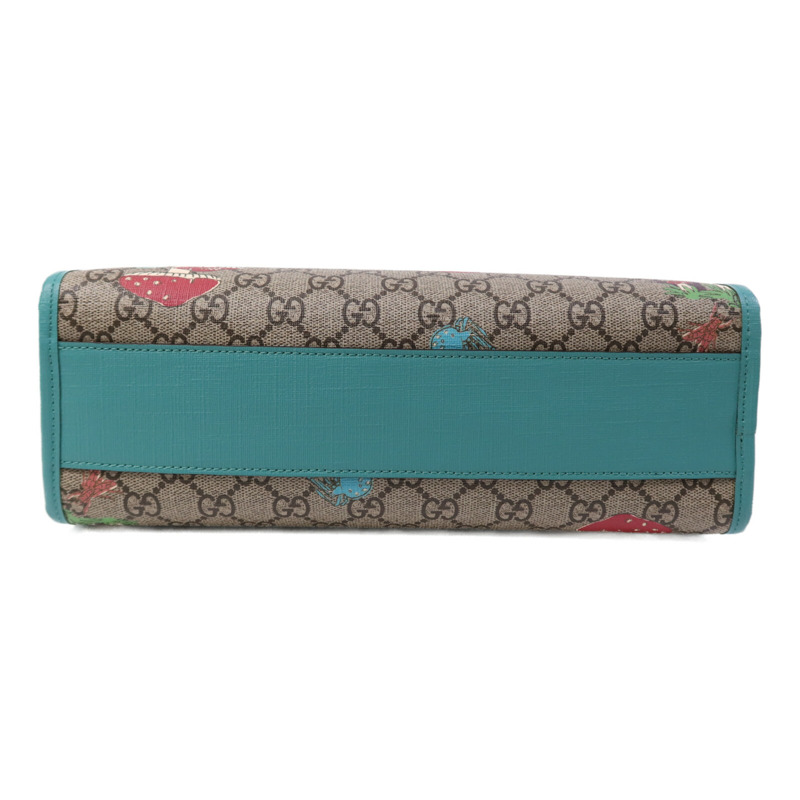 GUCCI 塗層帆布Hand Bag銀扣手挽袋-7