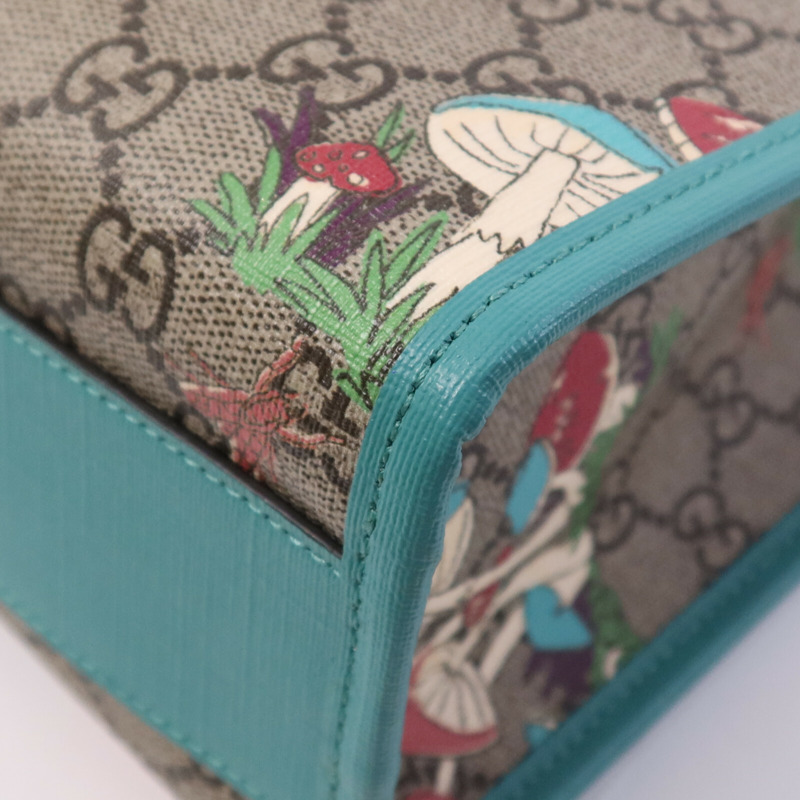 GUCCI 塗層帆布Hand Bag銀扣手挽袋-8