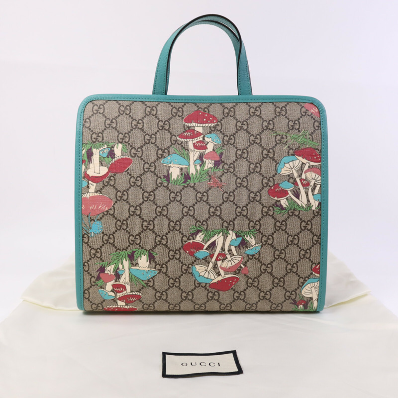 GUCCI 塗層帆布Hand Bag銀扣手挽袋-12