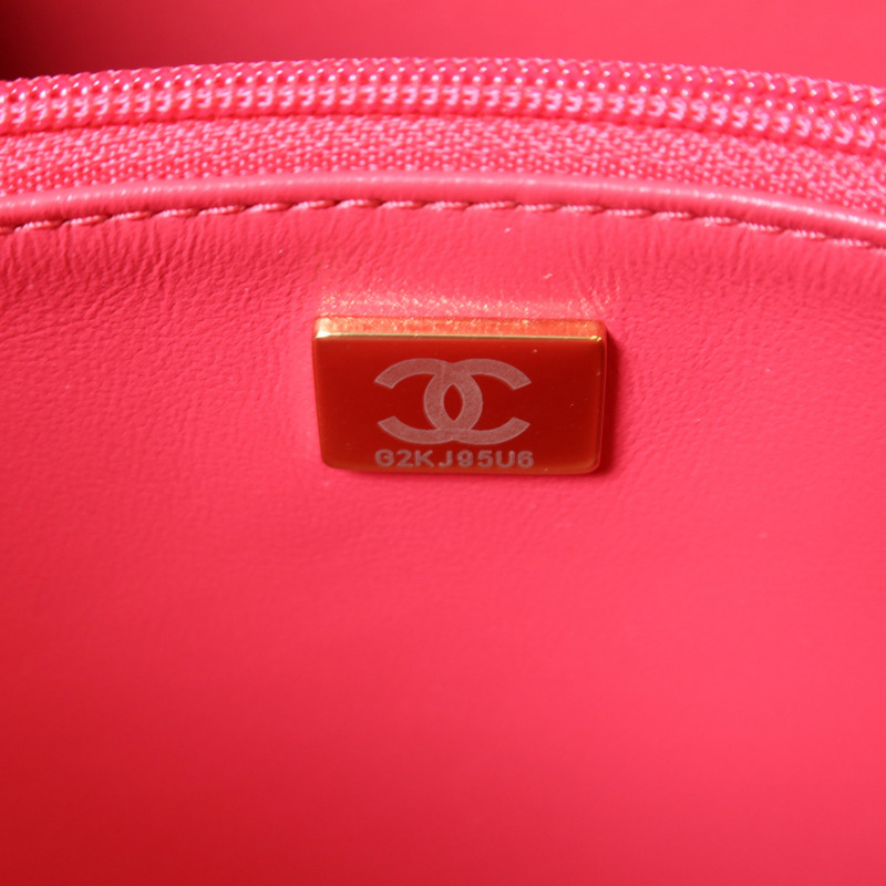 CHANEL 牛皮皮革CC Bubble Top Handle Vanity Case金扣手挽肩背兩用袋-7