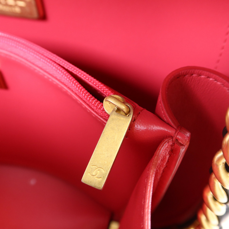 CHANEL 牛皮皮革CC Bubble Top Handle Vanity Case金扣手挽肩背兩用袋-8