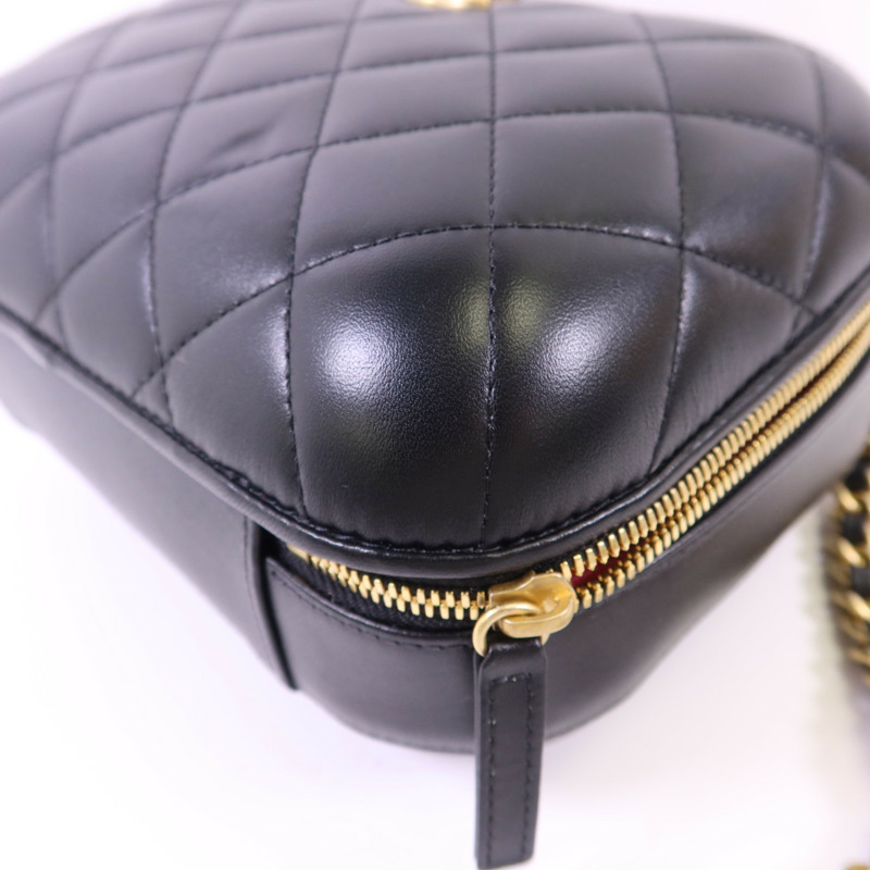 CHANEL 牛皮皮革CC Bubble Top Handle Vanity Case金扣手挽肩背兩用袋-11