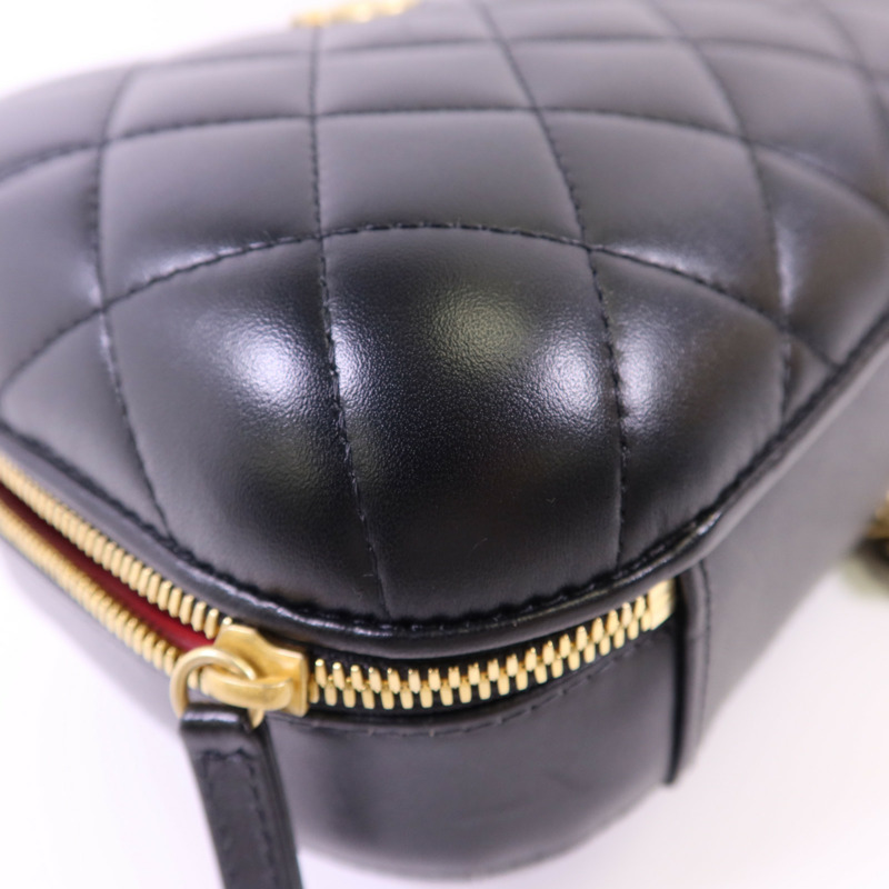 CHANEL 牛皮皮革CC Bubble Top Handle Vanity Case金扣手挽肩背兩用袋-12