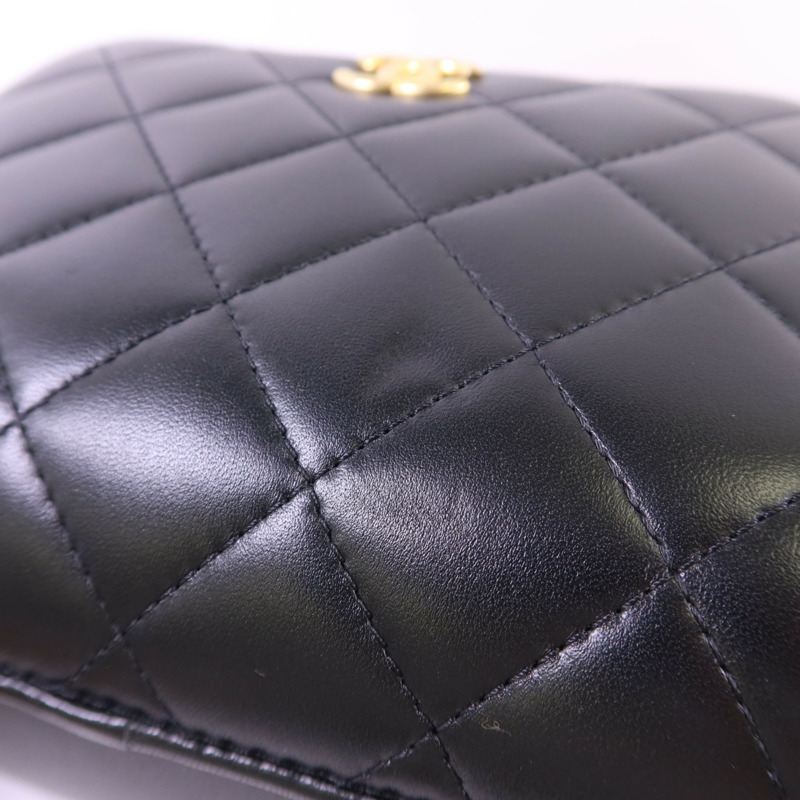 CHANEL 牛皮皮革CC Bubble Top Handle Vanity Case金扣手挽肩背兩用袋-16