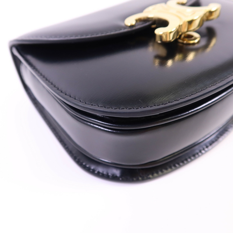 CELINE 牛皮皮革Mini Besace Clea金扣手挽肩背兩用袋-13