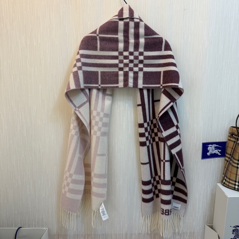 BURBERRY英國格紋漸層羊絨圍巾-2
